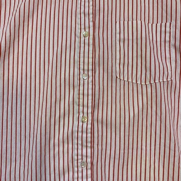 Vintage 80s Hunters Glen Red White Striped Made in USA Women's Shirt Size Small - Picture 2 of 8